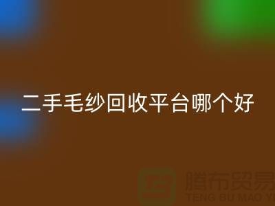 二手毛纱回收平台哪个好？让专家告诉你答案@九游网页版