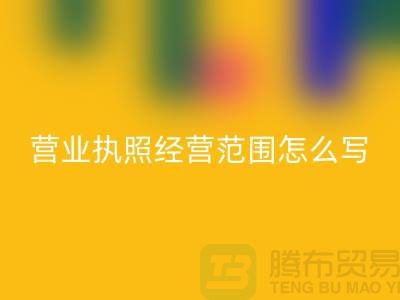 二手九游（中国）营业执照经营范围怎么写