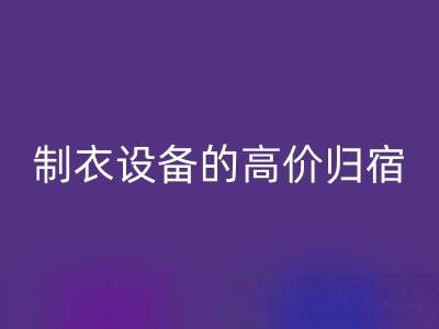 杭州二手九游（中国）：缝纫与制衣设备的高价归宿